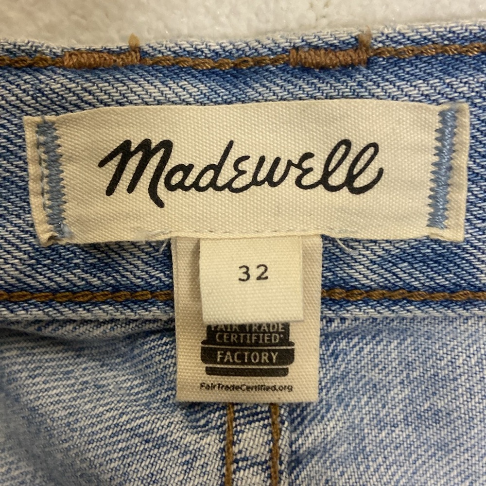 Madewell Rigid Denim A-Line Midi Skirt Size 32 Woodley Wash Style NA213 - Picture 5 of 10